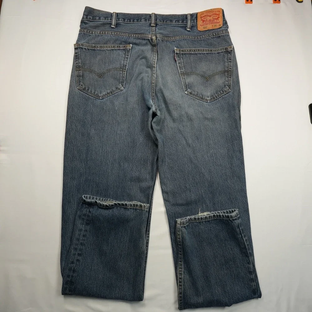 Levi's 550 Jeans Men's Size 38x36 (fit 36X34) Blue Denim Straight Leg Fit‎